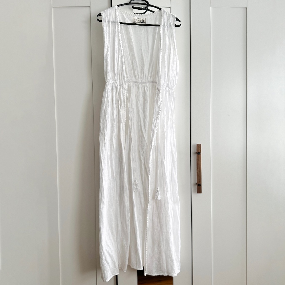 Seaspice Resort Wear 100% Peruvian Cotton Cover Up White size XL